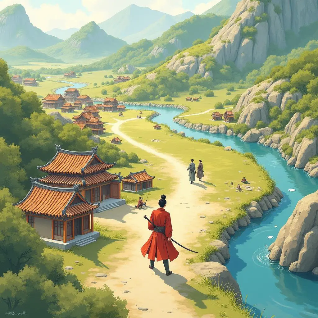 韩信观察地形