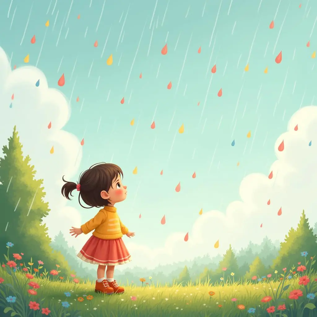 彩色雨滴