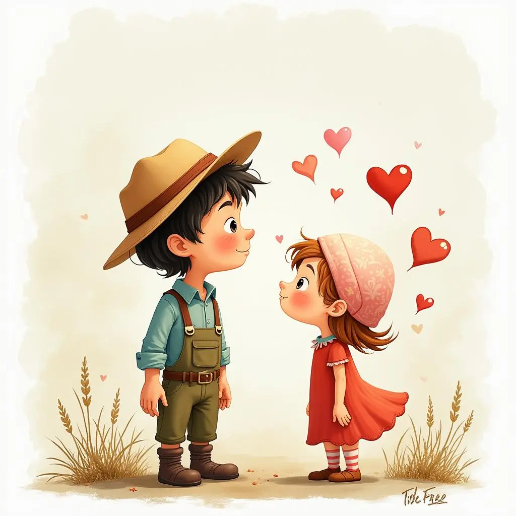 The fisherman expressing his love to the conch girl