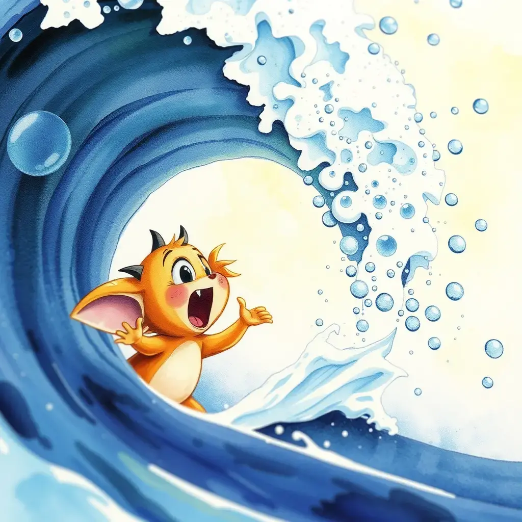 The waves gradually form