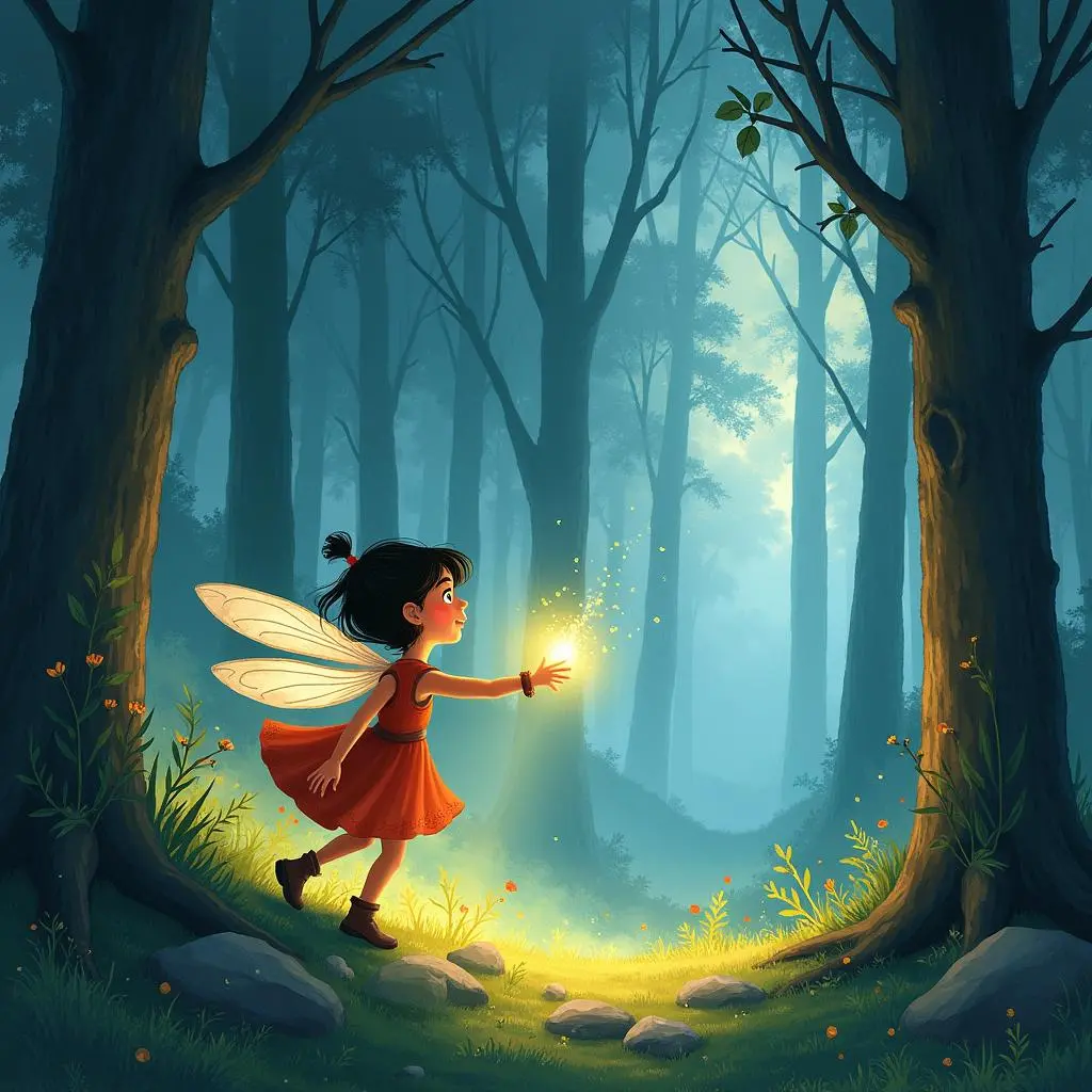 The Firefly Princess looking for the source of darkness