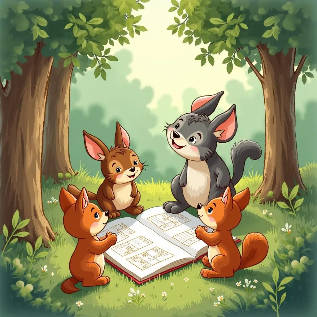 Animals are discussing the plan