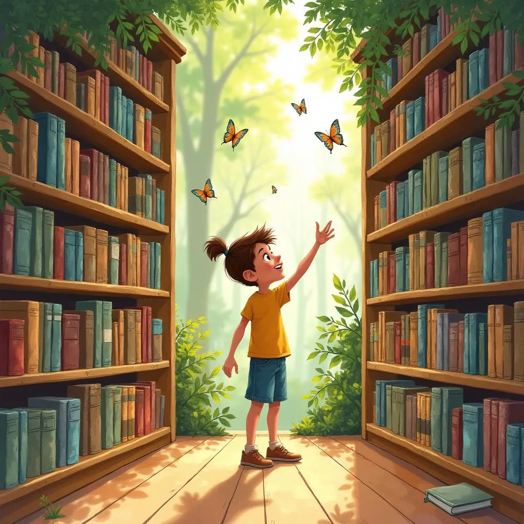 The interior decoration of the library