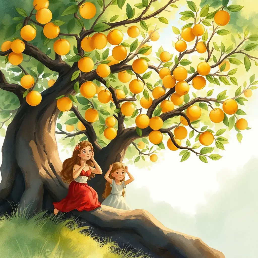The nymphs keep watch under the tree