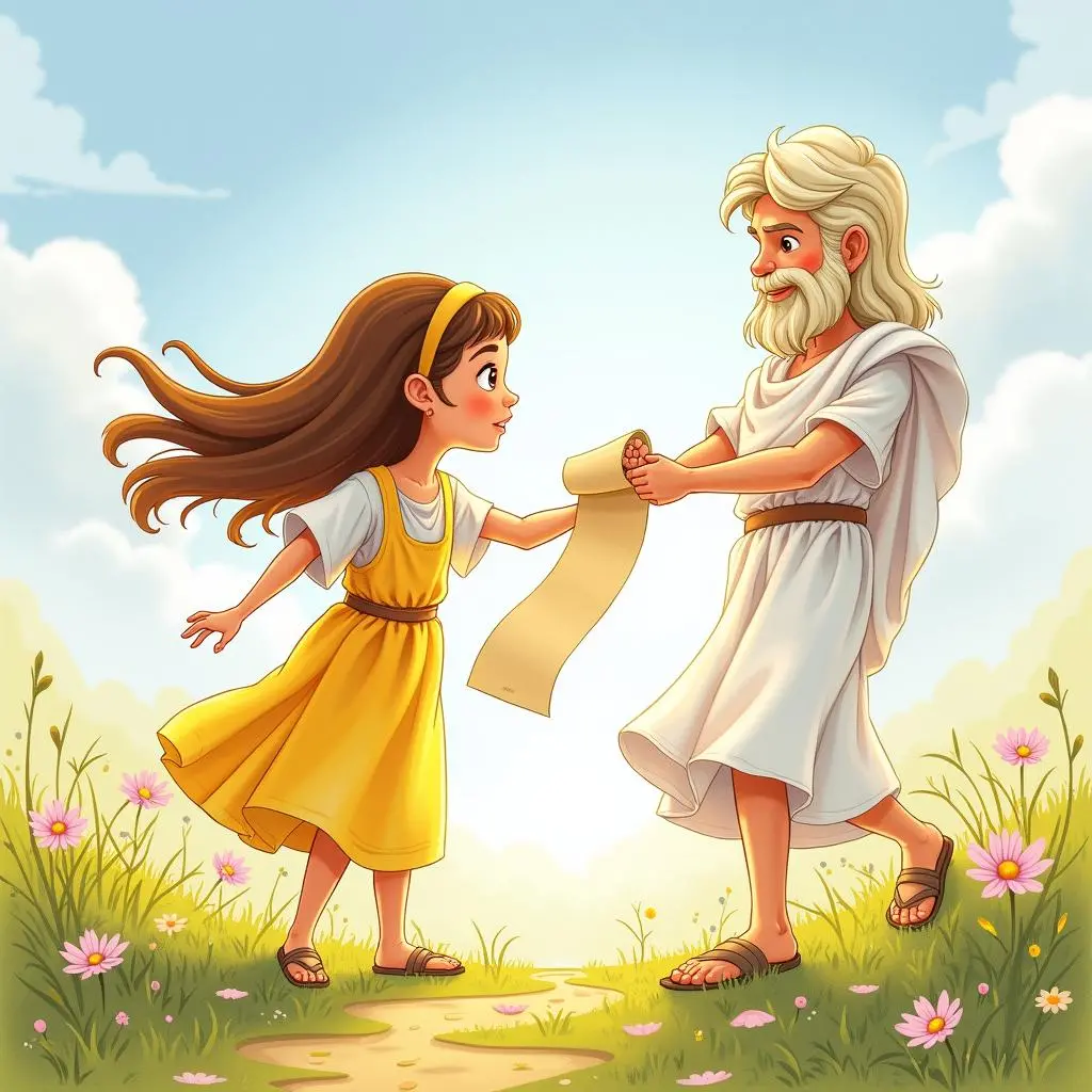 Iris Handing the Scroll to Aphrodite