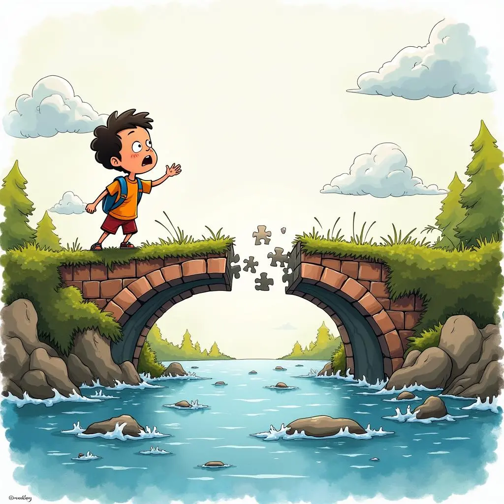Encounter difficulties, the bridge breaks