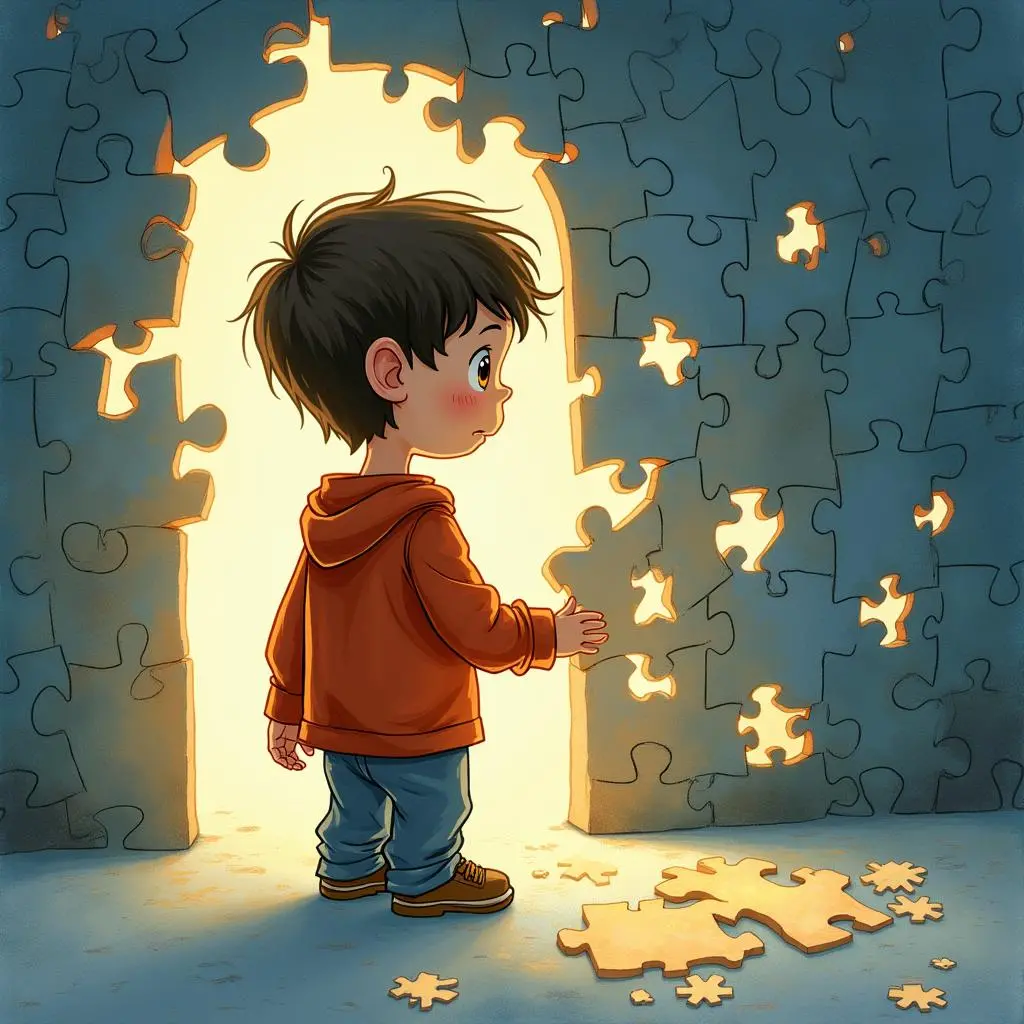 Tony returns from the jigsaw puzzle world