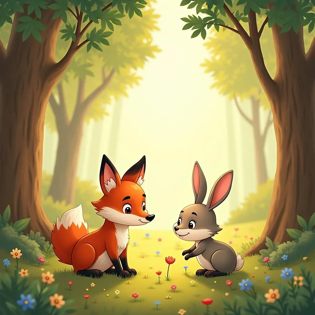 The Little Fox and the Little Rabbit