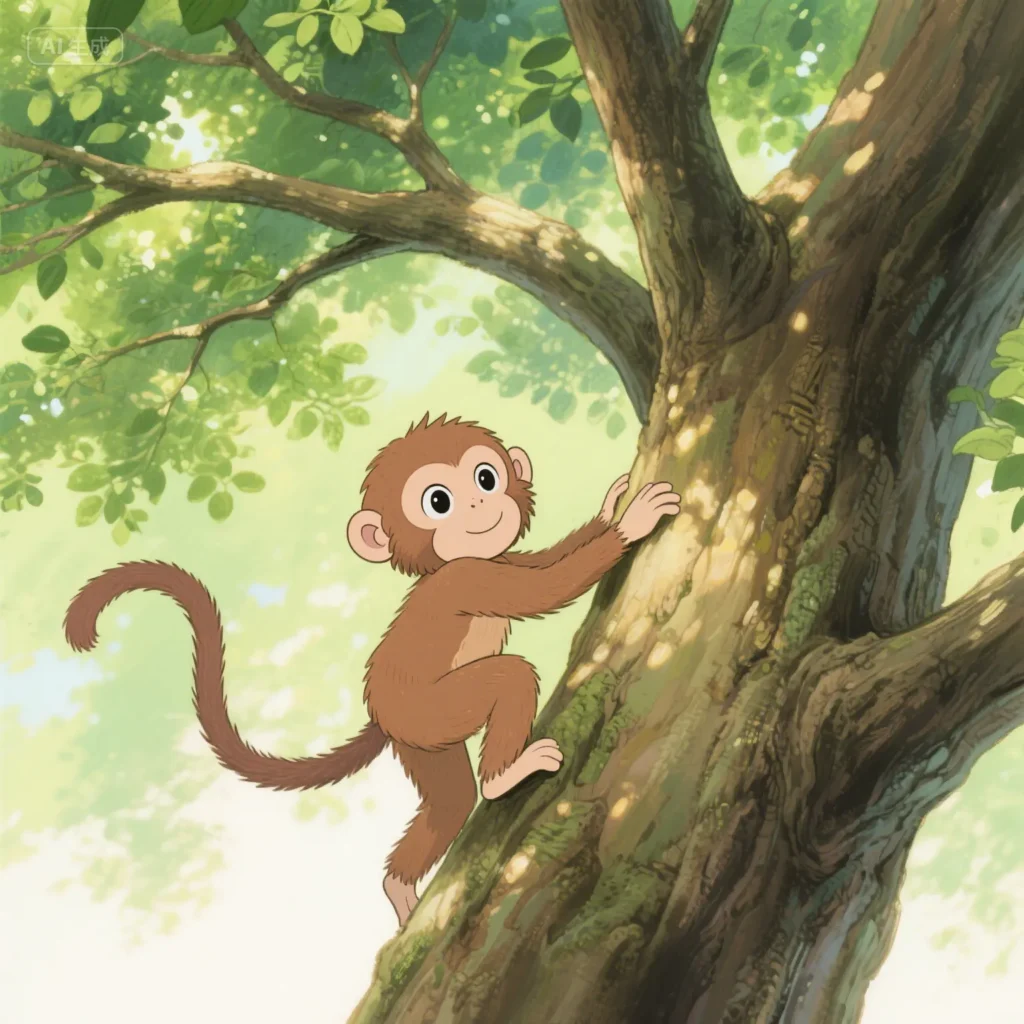 The Little Monkey Climbs the Tree