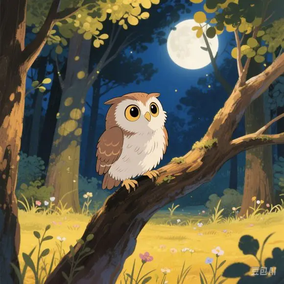 A little owl observing the night