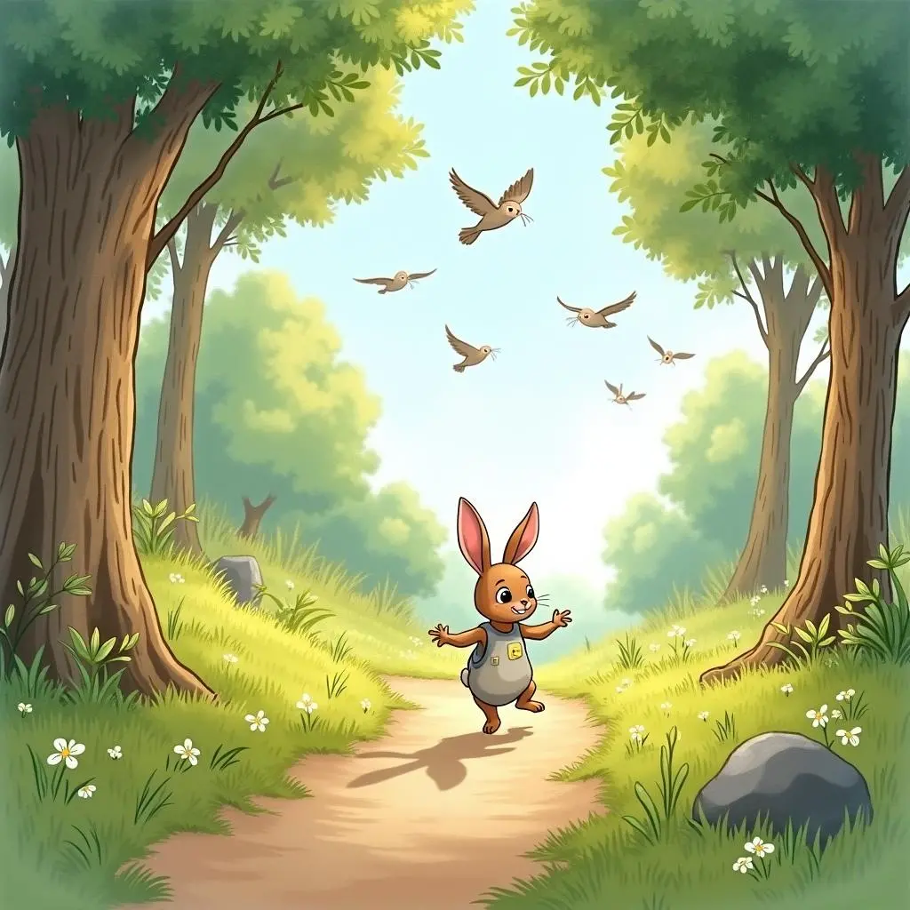 The little rabbit goes home