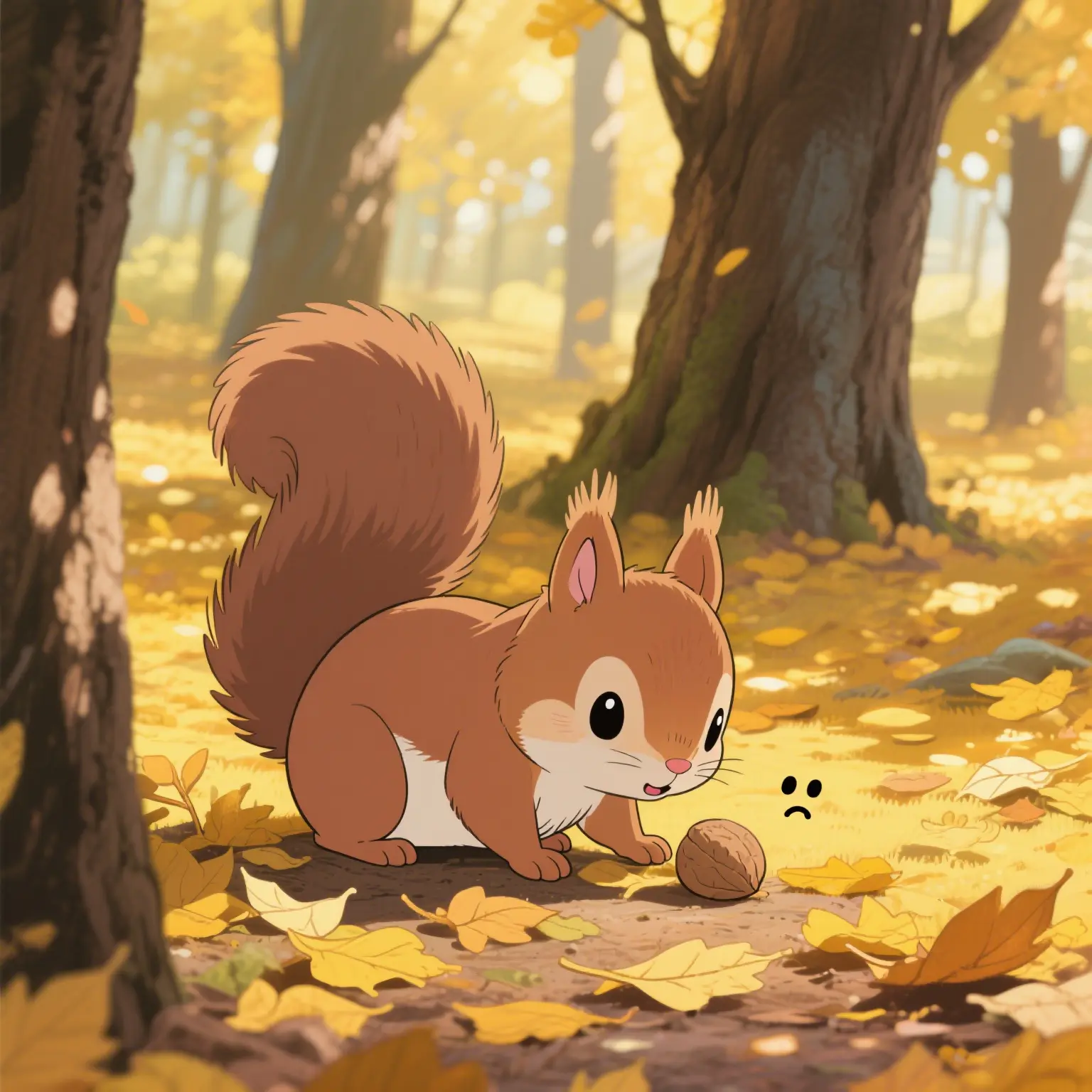 A little squirrel looking for nuts