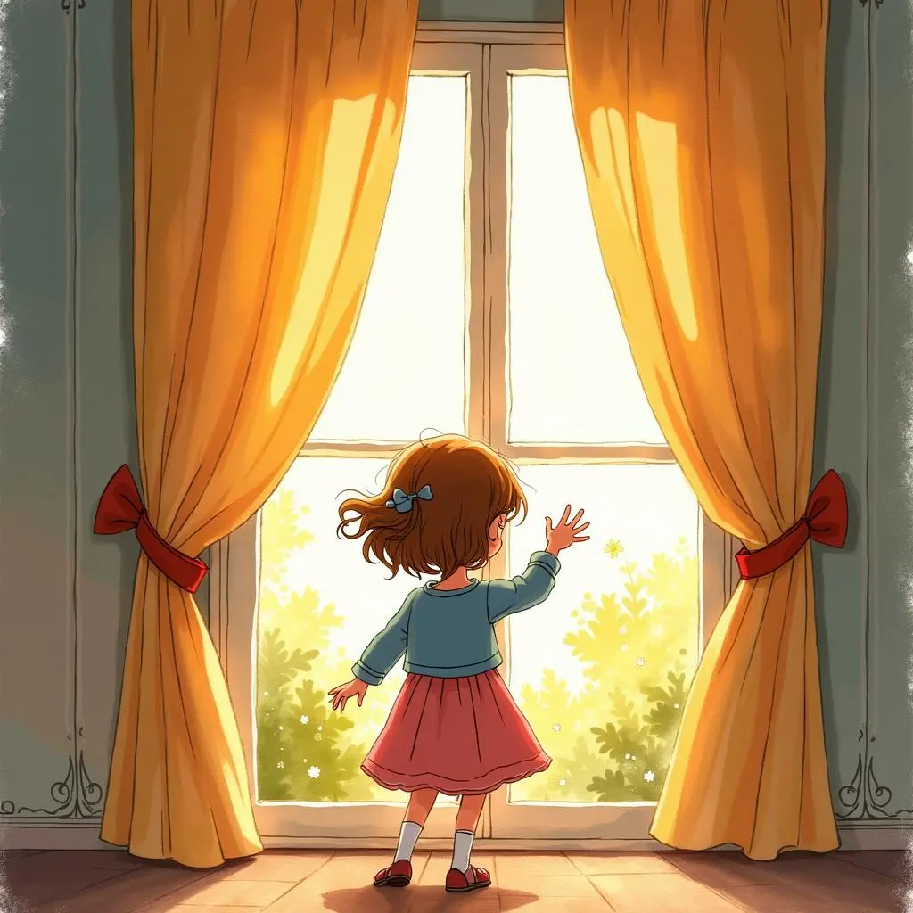 小风铃回到小女孩家