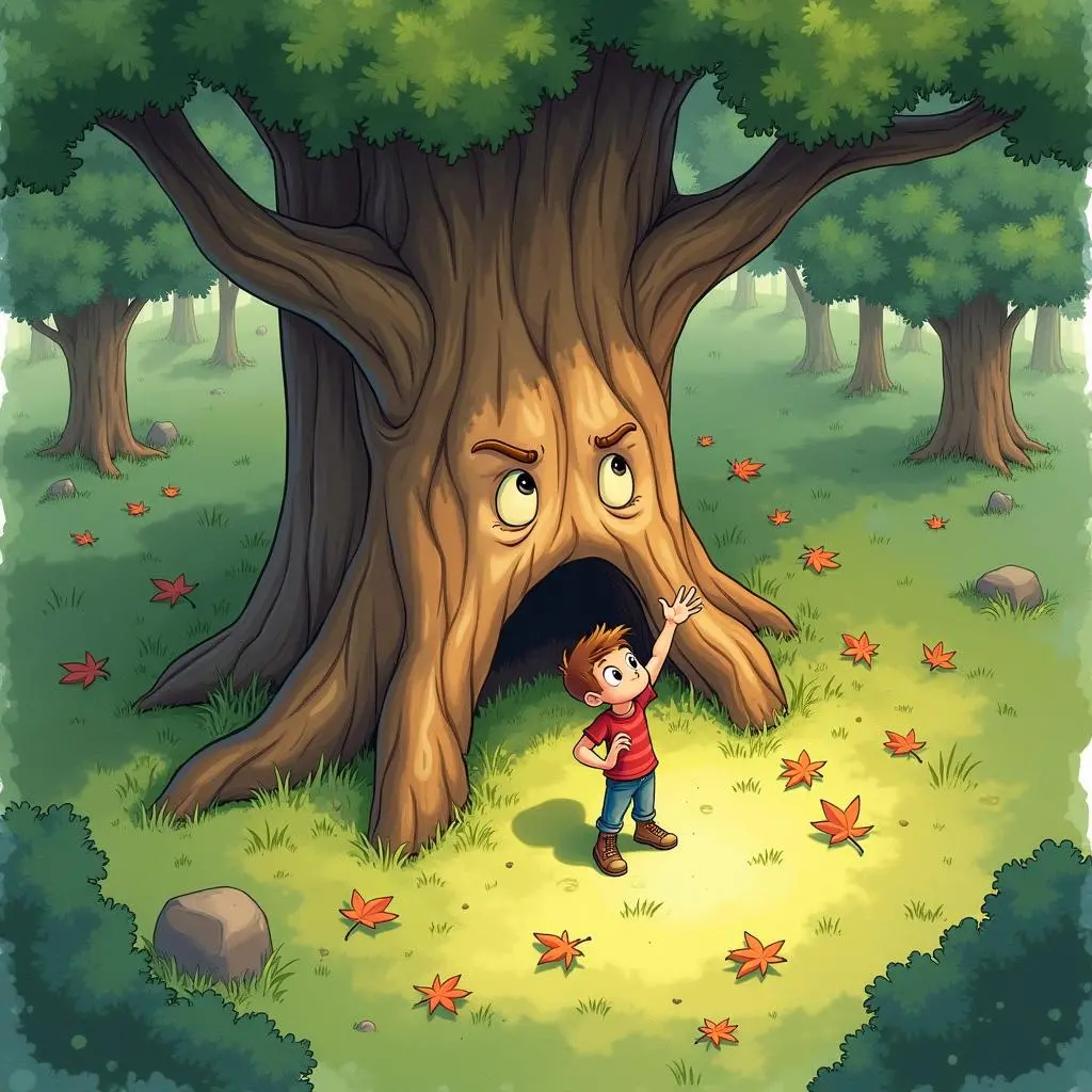 Tom gets lost in the forest