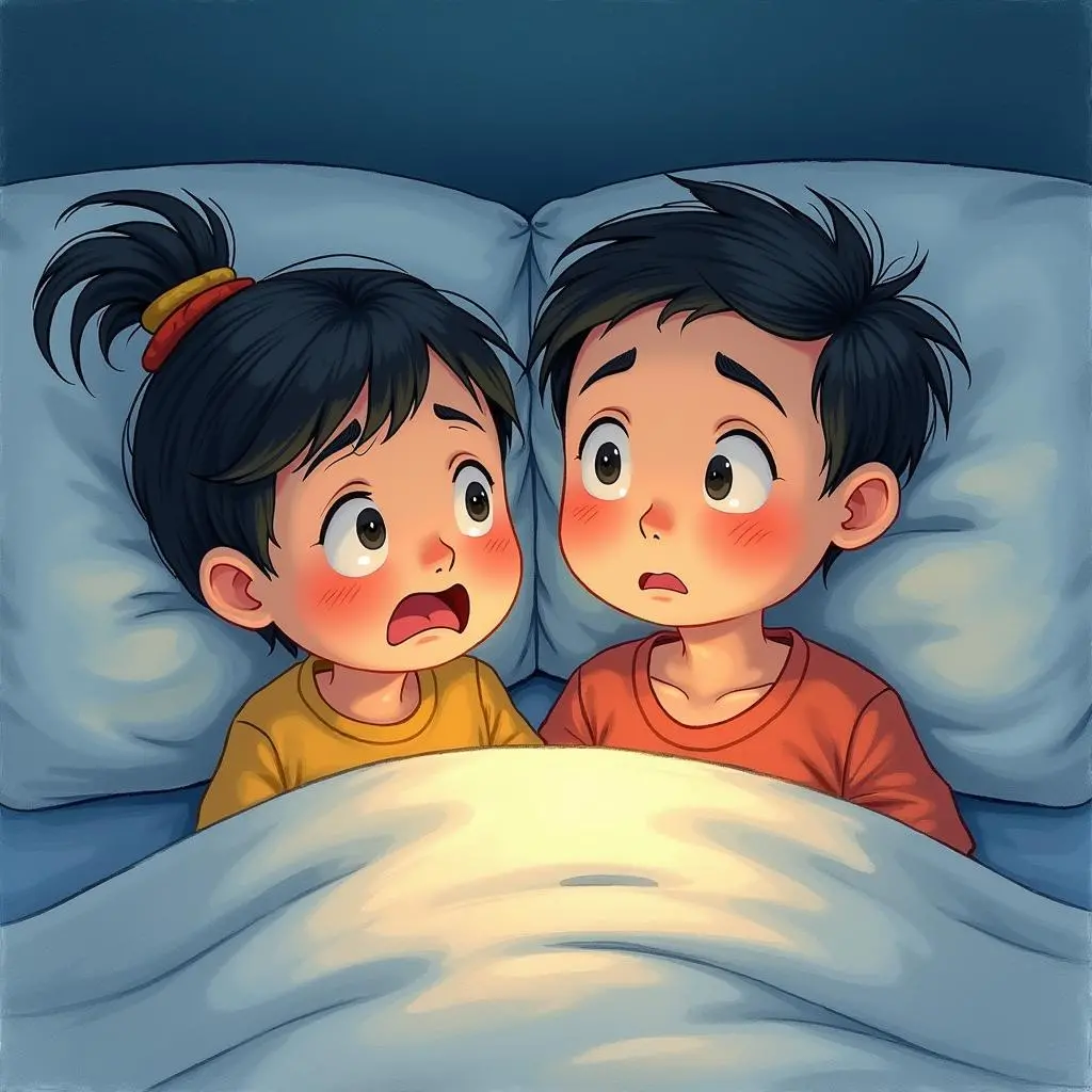 The Li couple is awakened by the crowing of the rooster