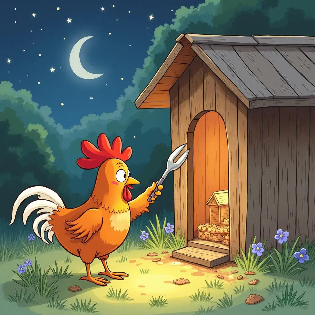 Yan Zi adjusts the layout of the chicken coop