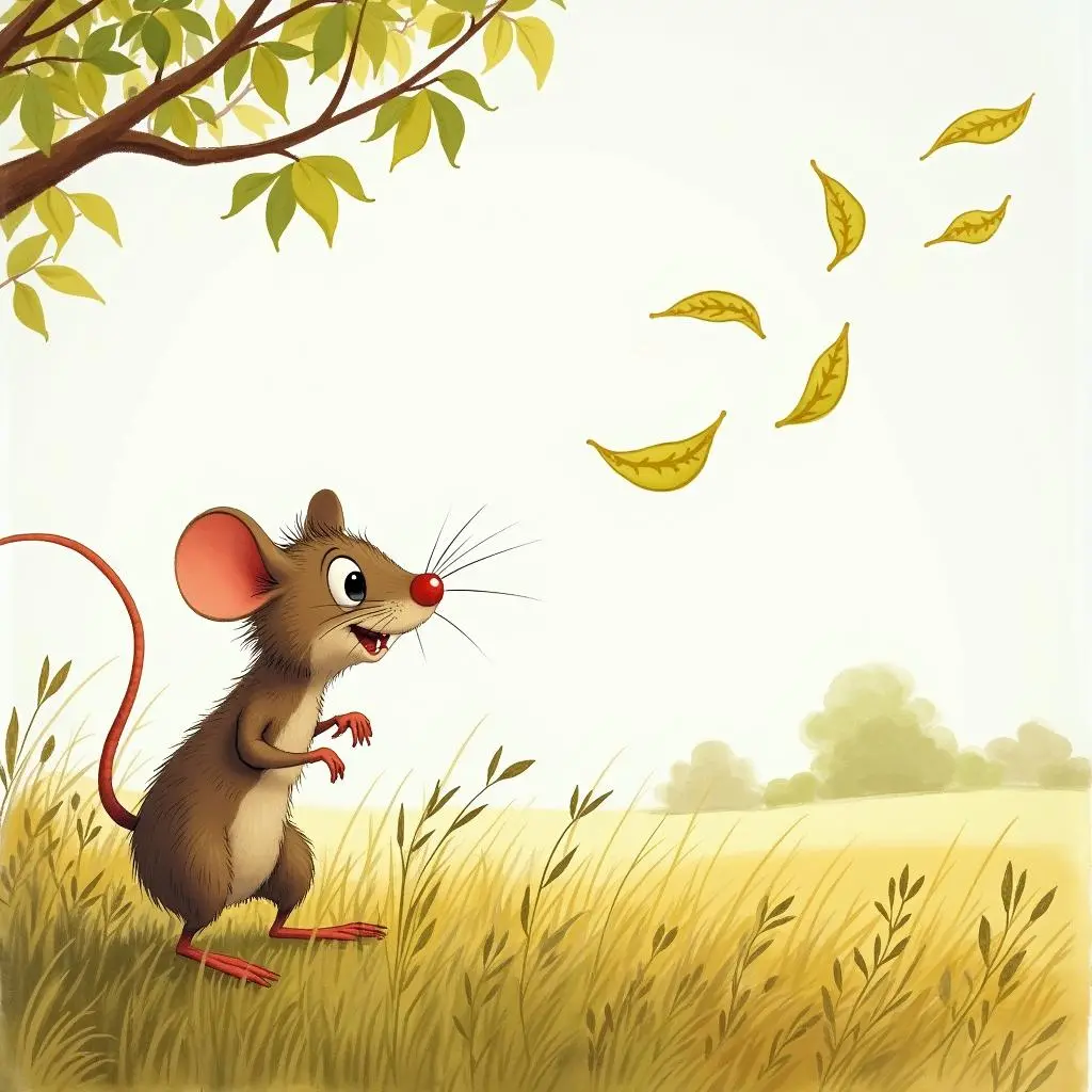 The scene where the mouse father looks for the wind