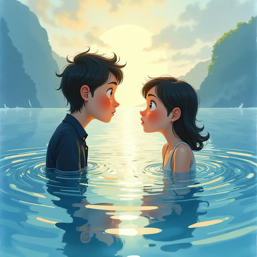 Narkissos falls in love with his own reflection