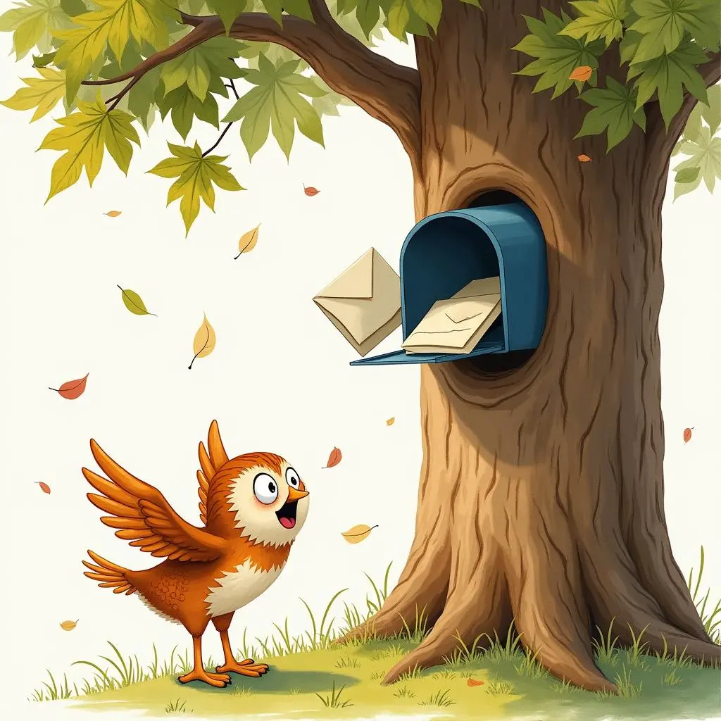 Xiaoxiang takes letters at the entrance of the tree hole