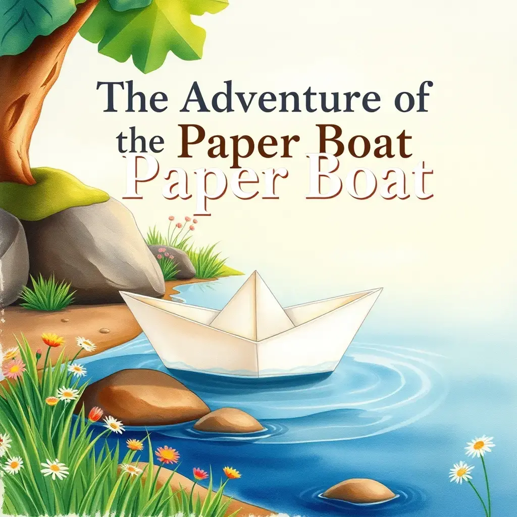 The paper boat reaches the riverbank