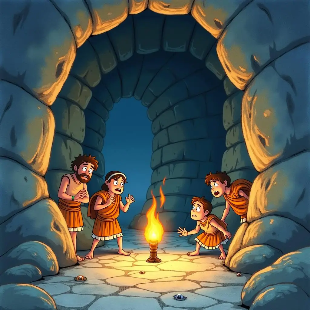 Odysseus and his men were imprisoned