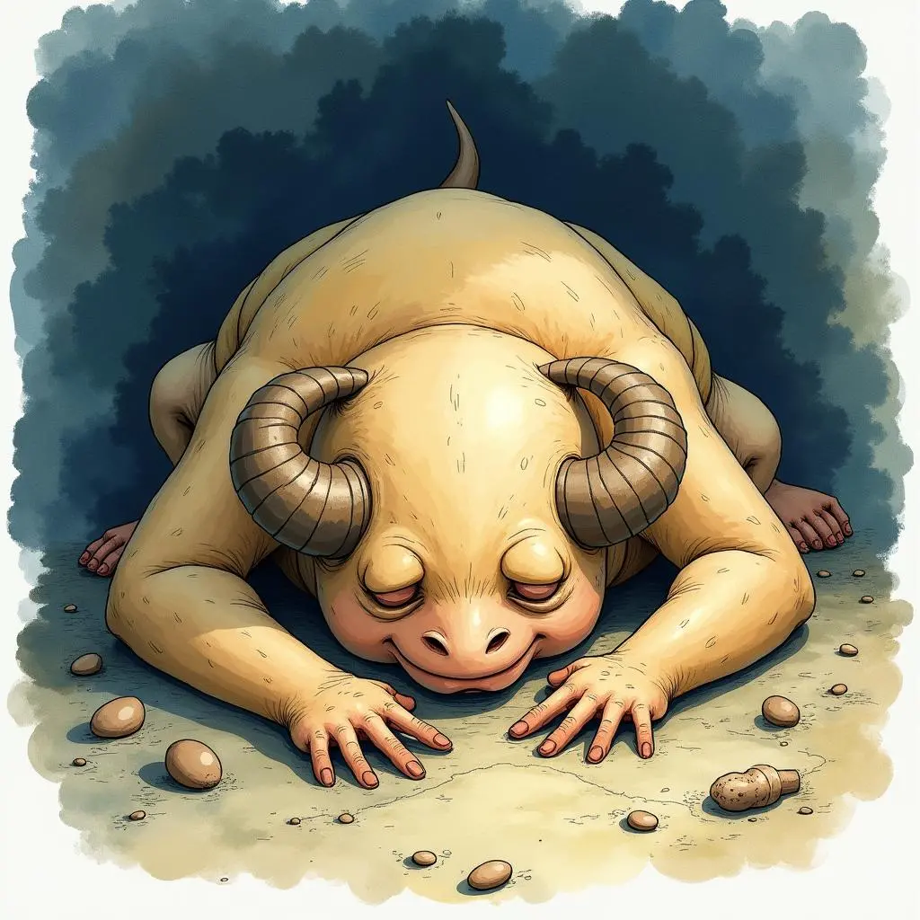 Polyphemus got drunk and passed out
