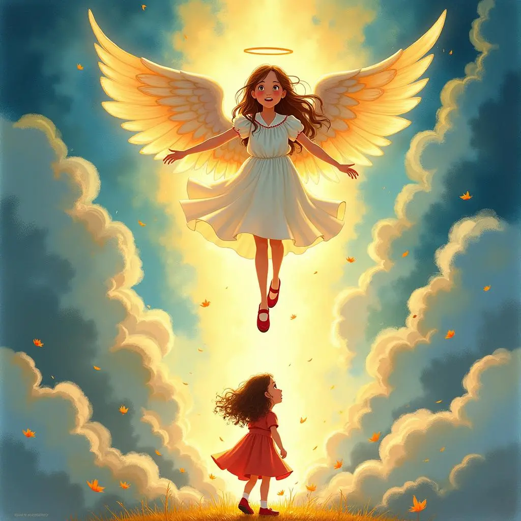 An angel appears
