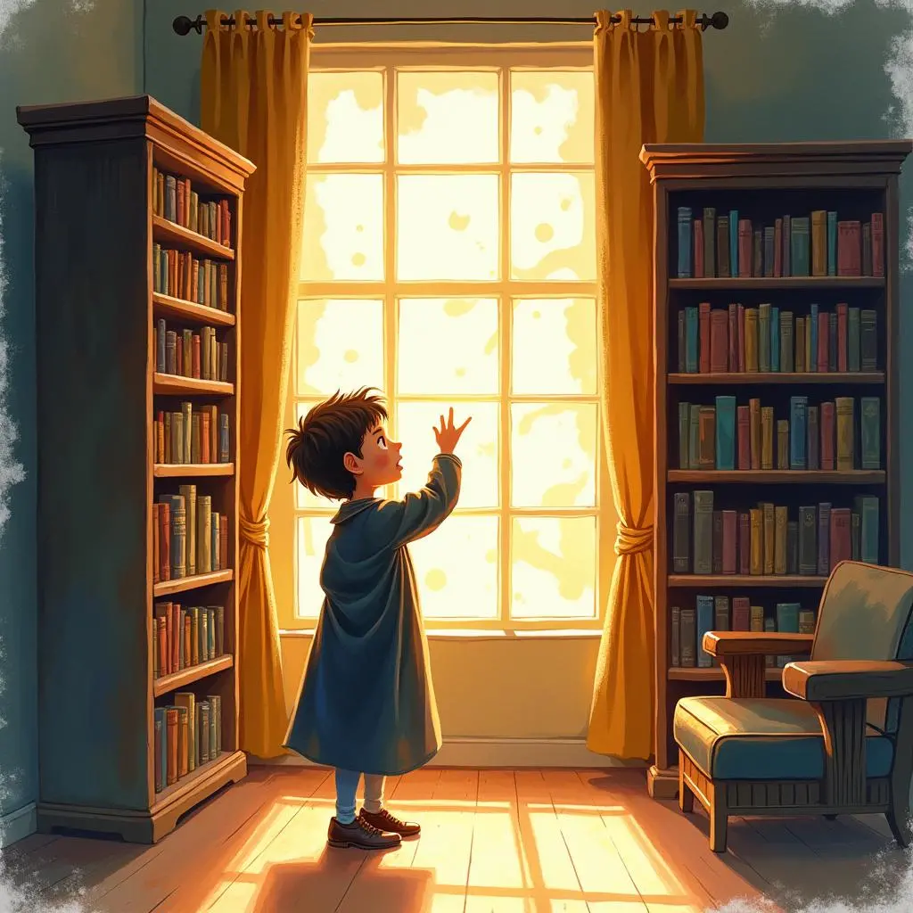 The shadow - scholar walks into the study