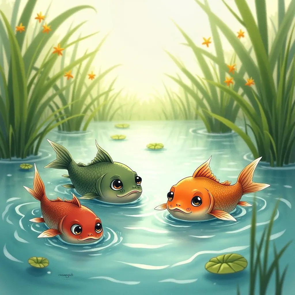 Tadpoles asking the carp