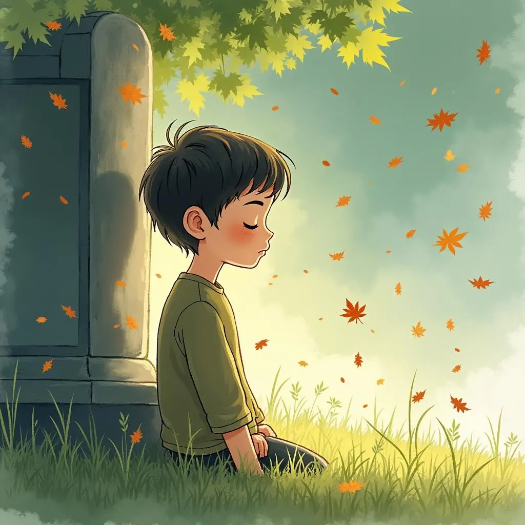 Little Hans closes his eyes and listens