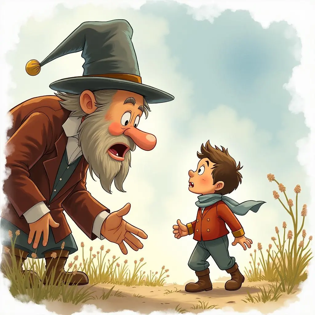 The little tailor meets a giant