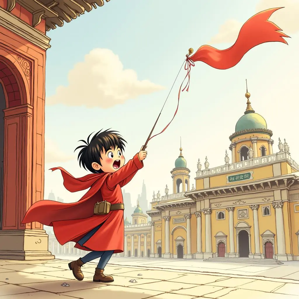 The little tailor arrives at the palace