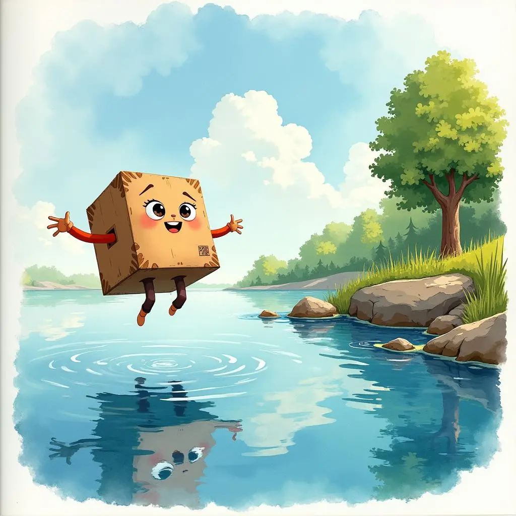The box stops by the lake