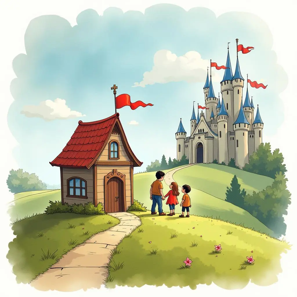The house approaches the castle