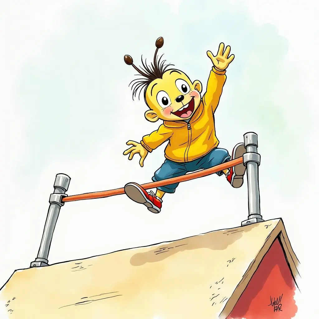 The flea is ready to jump