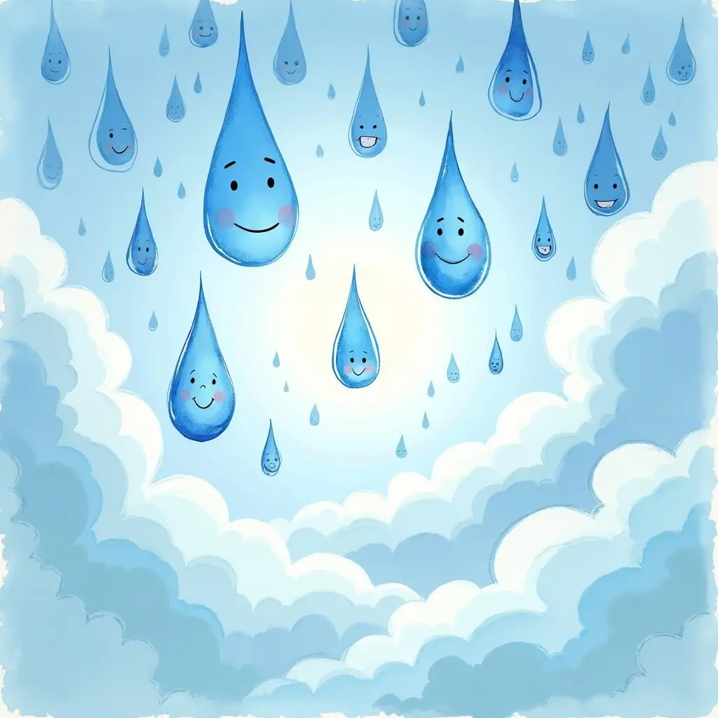 The little water droplets gathering in the clouds