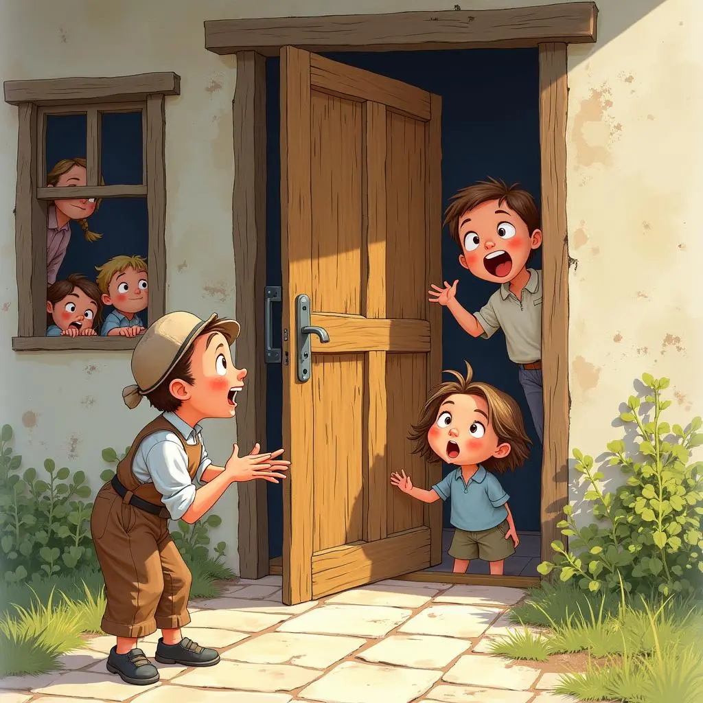 Carl delivers the gifts to the orphanage