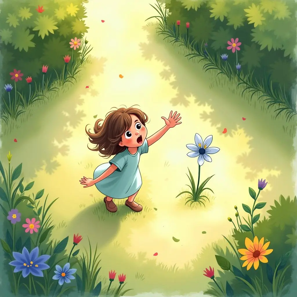 Lily planted the seed in the yard
