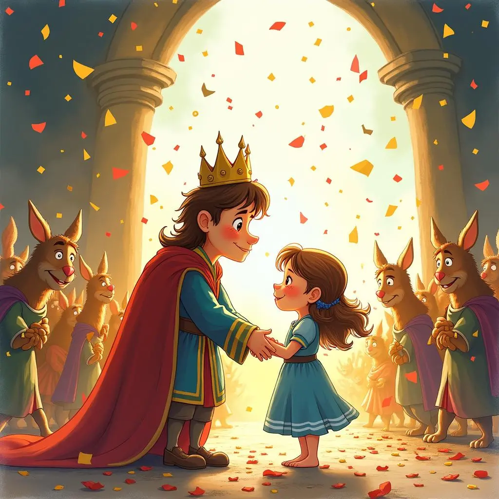The prince and the girl are victorious