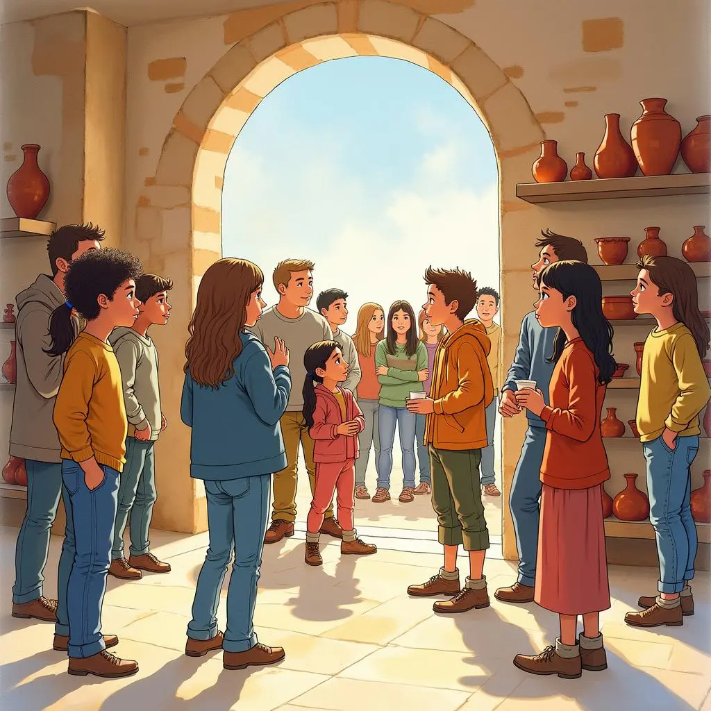 People Admire Raju's Pottery