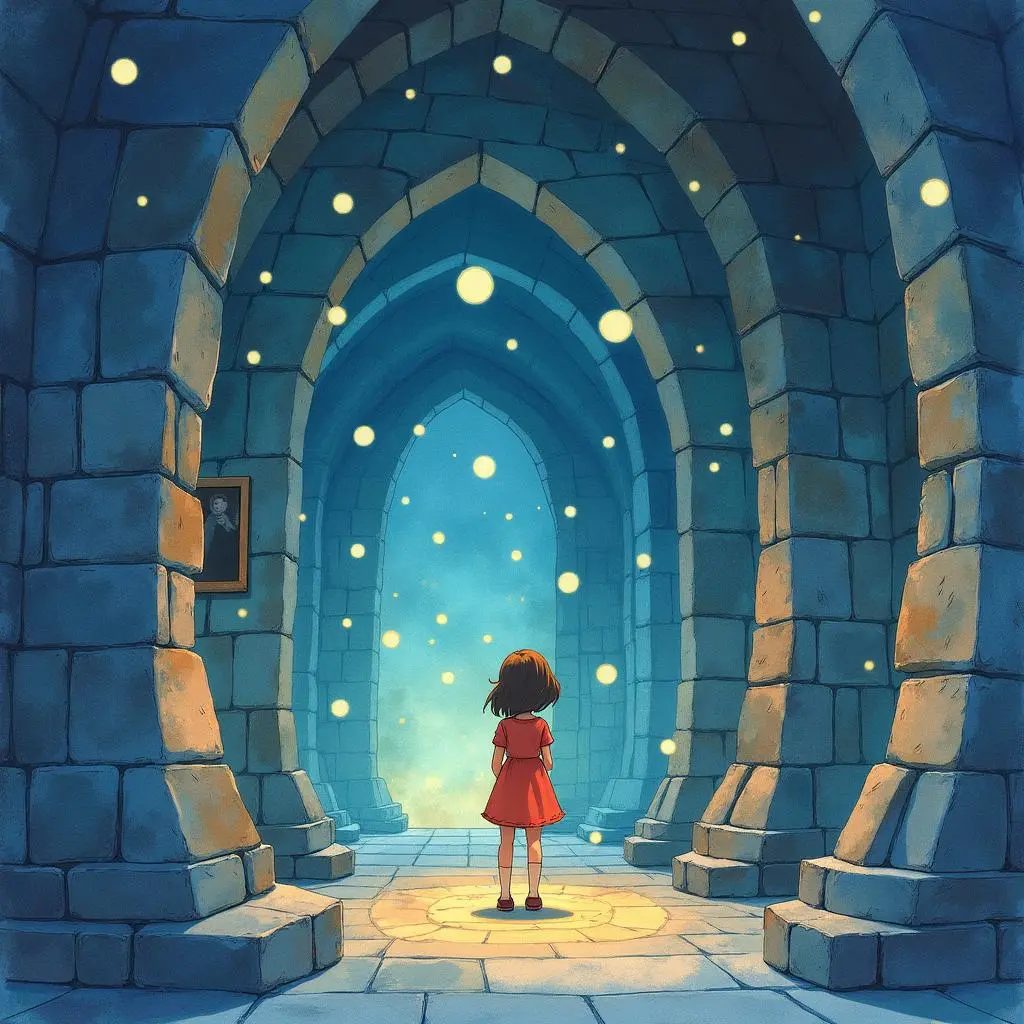 Xiaoli looks for a way to break the seal in the castle