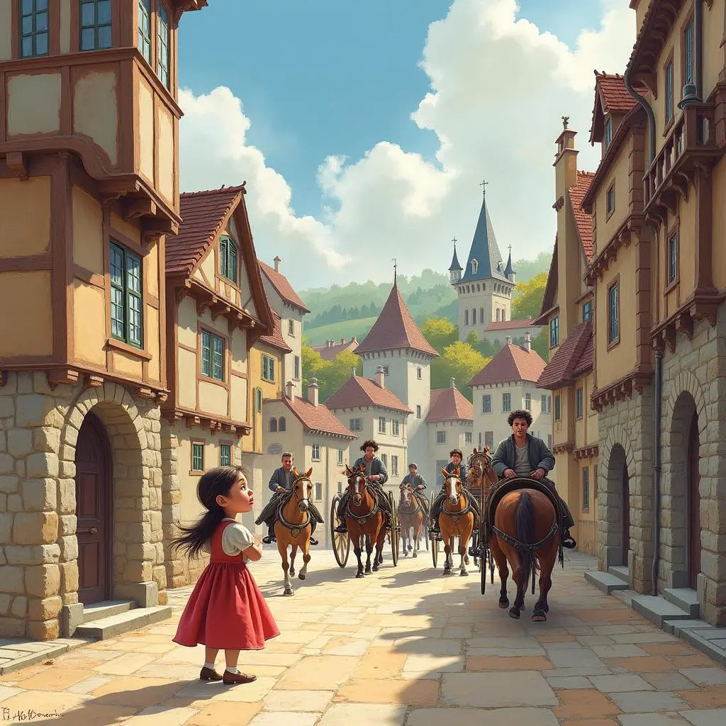 Lucy arrives in medieval France