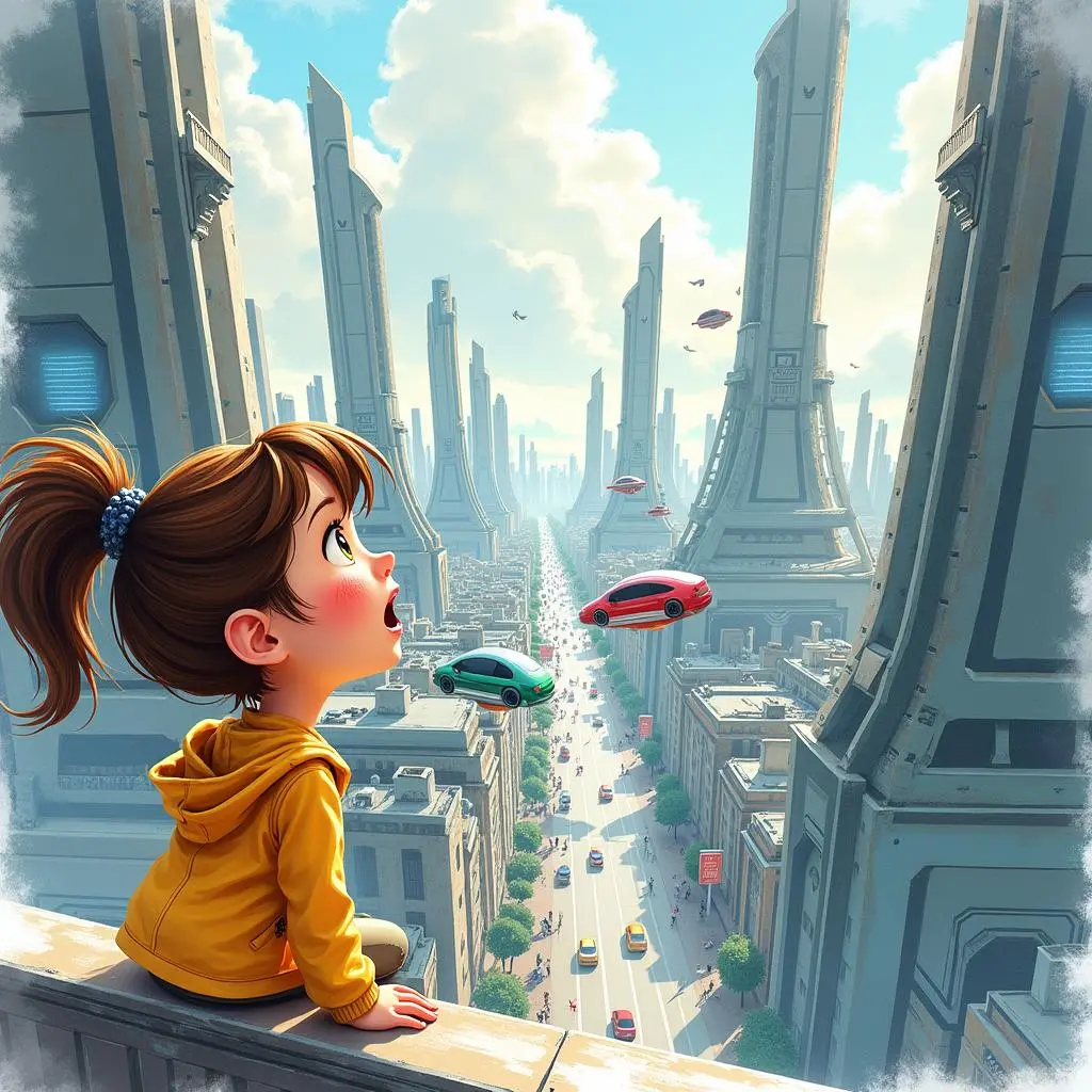 Lucy arrives in future France