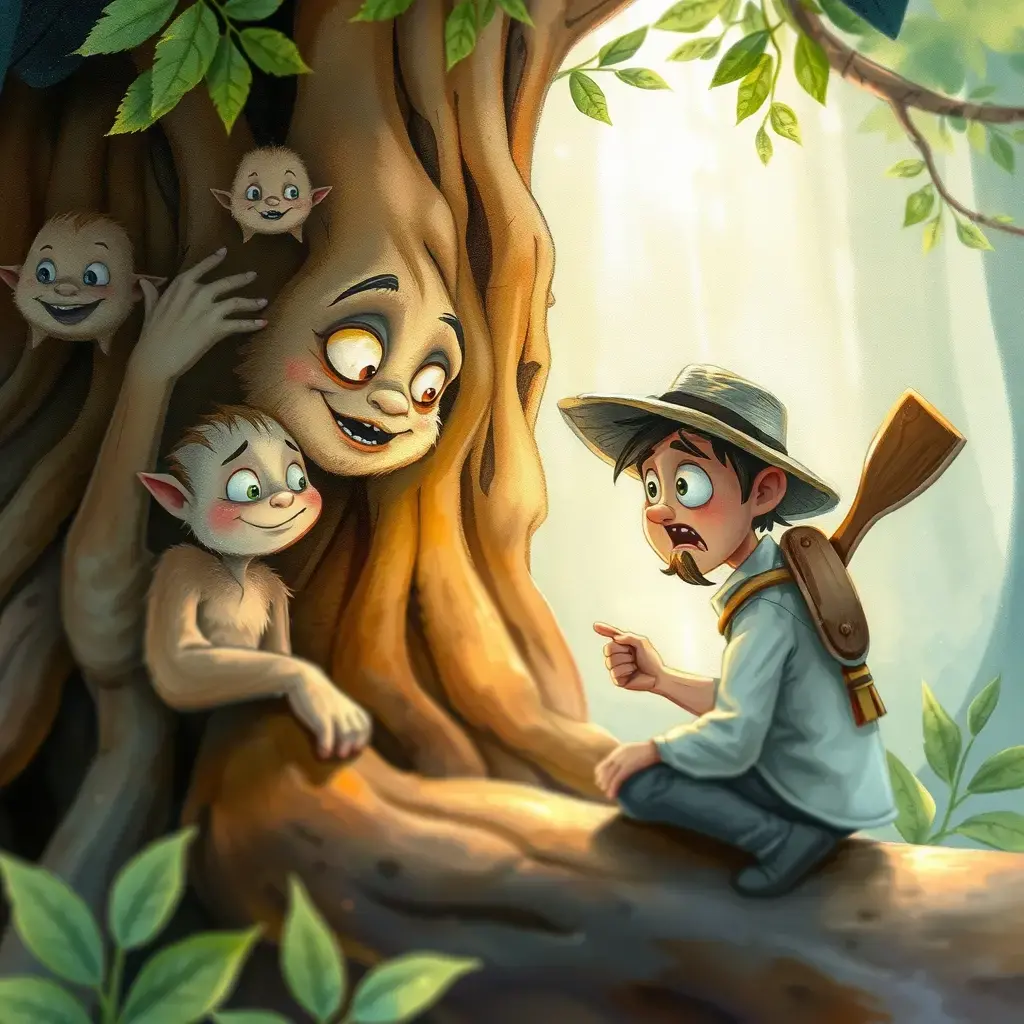 The appearance of tree spirits
