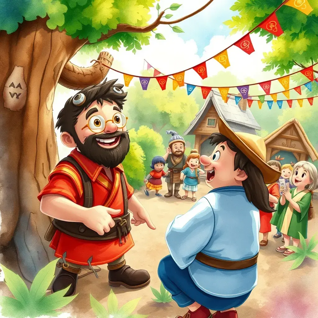 Arriving at the happy village