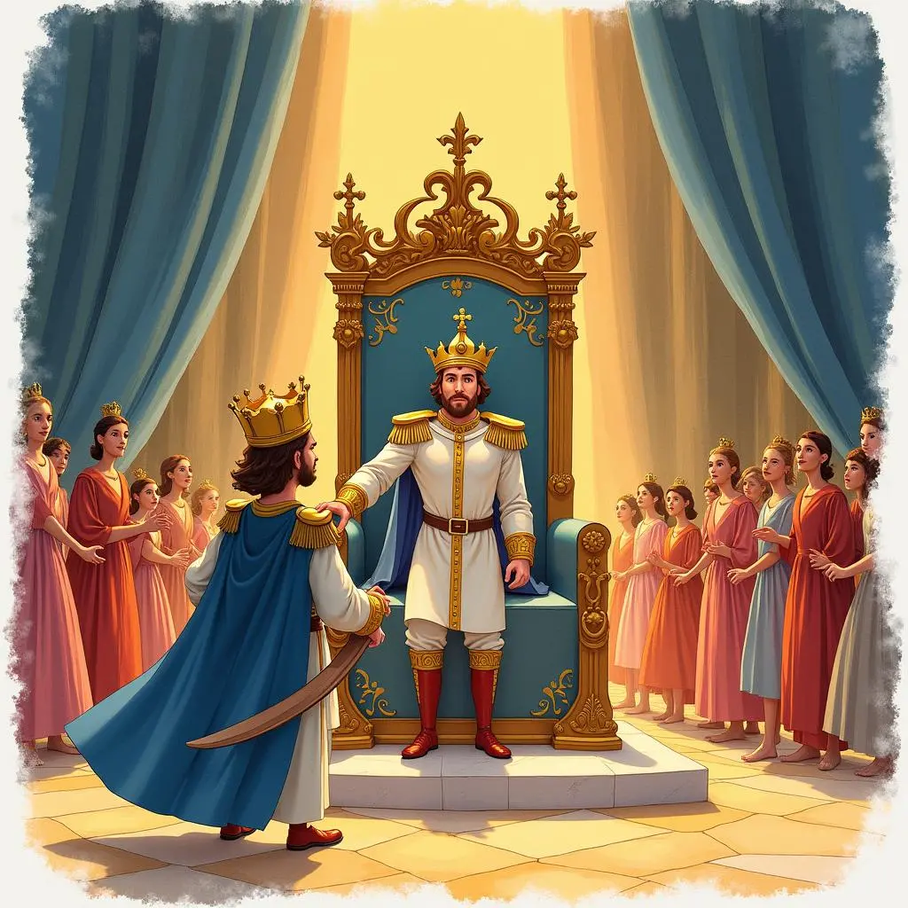 The soldier tells the king the truth